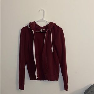 Maroon Zip Up Hoodie